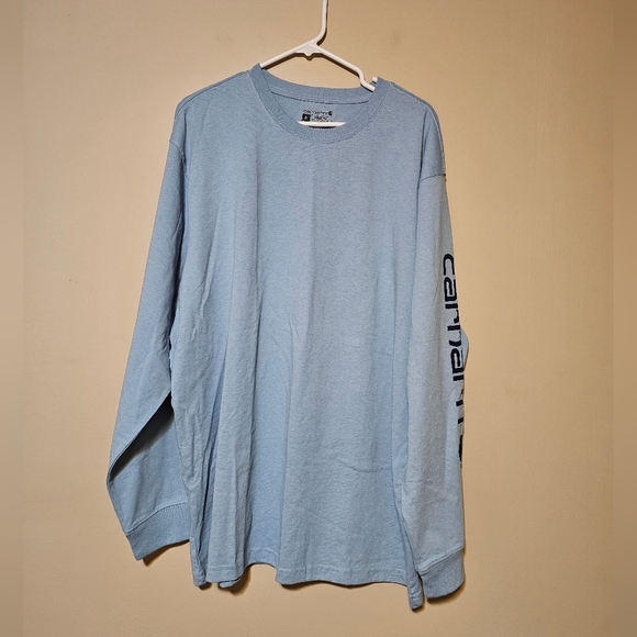 Carhartt Loose Fit Long Sleeve Men's Sz XL Light Blue Crew Neck TK0231-M - Picture 1 of 6